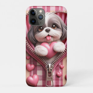 Capa Para iPhone 11 Pro 3D em 3D em tons de cinza rosa e branco (12)