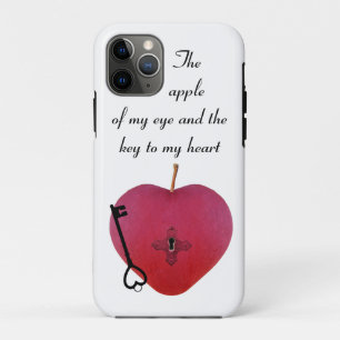 Capa Para iPhone 11 Pro A maçã do meu olho e a chave do meu coração