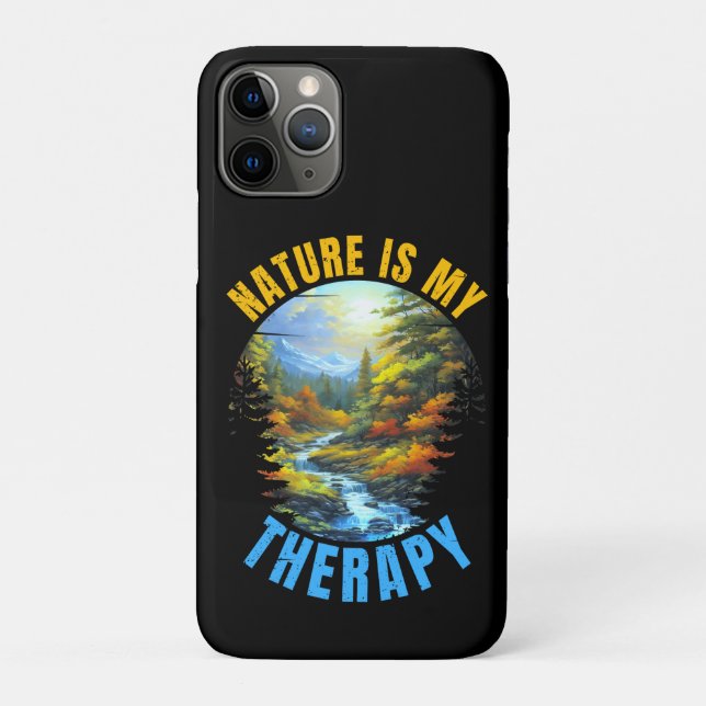 Capa Para iPhone 11 Pro A natureza é minha terapia (Verso)