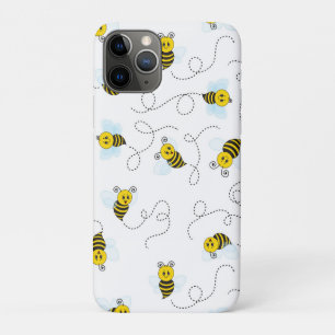 Capa Para iPhone 11 Pro Abeja Melífera Amarela Preta Voando