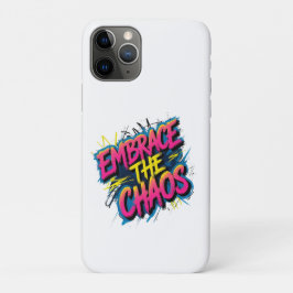 Capa Para iPhone 11 Pro Abraçar o Caos – Design de Citação de Tipografia G