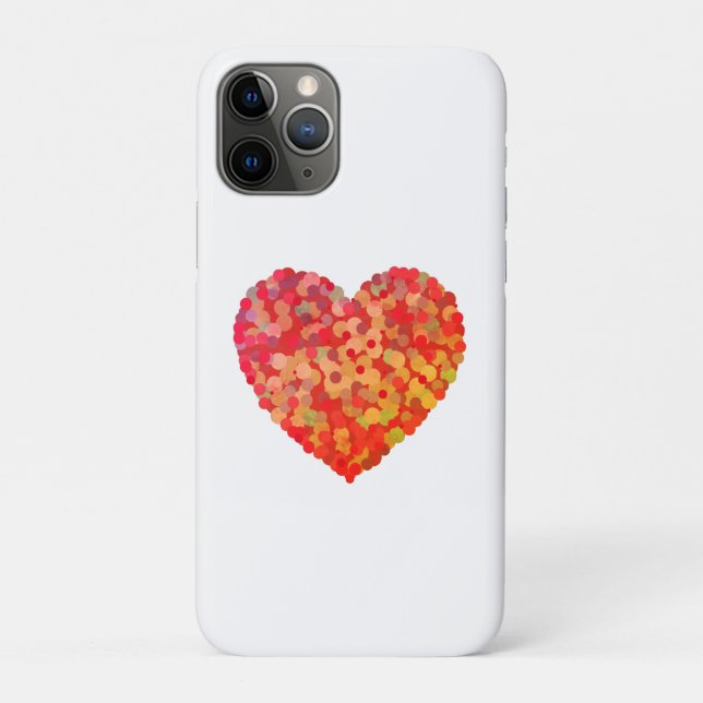 Capa Para iPhone 11 Pro Abstract Heart Confetti Art (Verso)