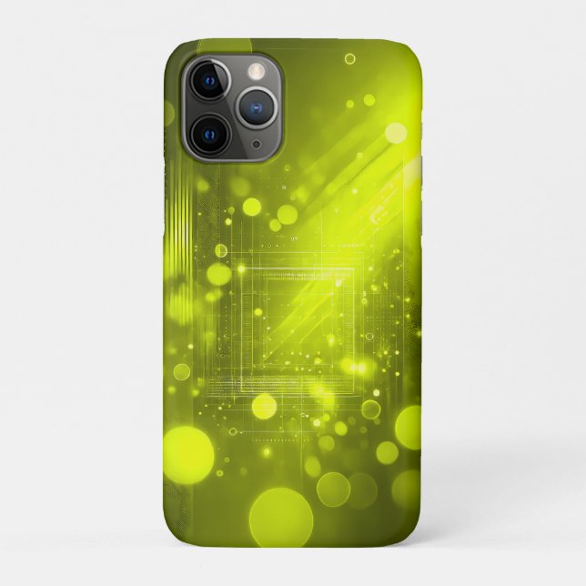 Capa Para iPhone 11 Pro Abstract yellow lights and shapes (Verso)