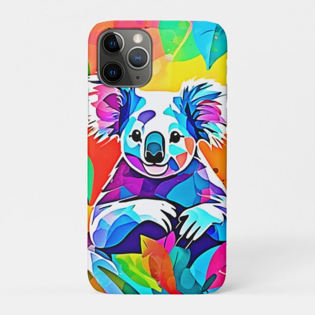 Capa Para iPhone 11 Pro Abstrato Koala Design (Verso)