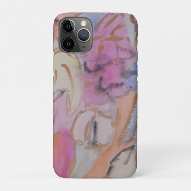 Capa Para iPhone 11 Pro Abstrato Pastel Floral (Verso)