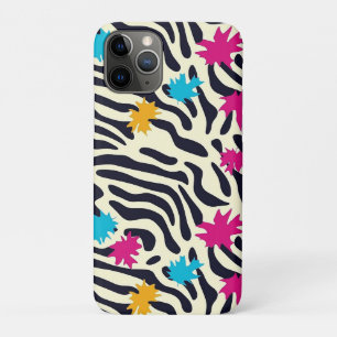 Capa Para iPhone 11 Pro Abstrato Zebra Stripes com pintura folha