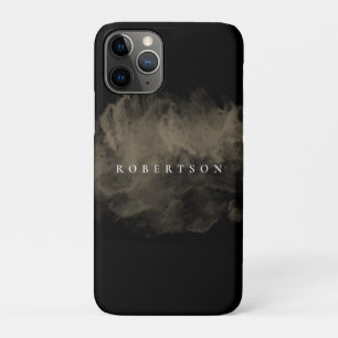 Capa Para iPhone 11 Pro Adicionar Nome Luxurioso Vintage Dourado Cloudy