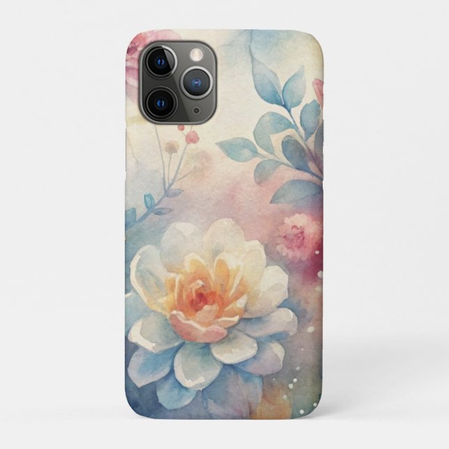 Capa Para iPhone 11 Pro  aesthetic watercolor   (Verso)
