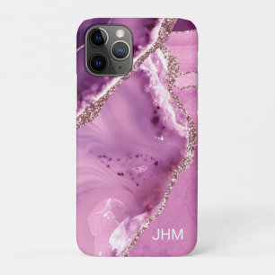 Capa Para iPhone 11 Pro Ágata Roxa Elegante
