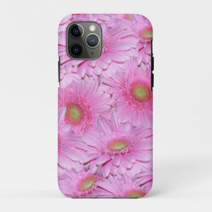 Capa Para iPhone 11 Pro Aglomerado Rosa de Flor de Gerbera,