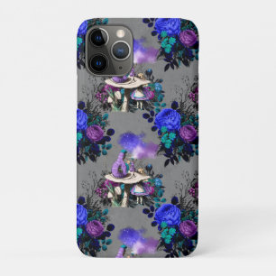 Capa Para iPhone 11 Pro Alice no País das Maravilhas Lagarta Fumando Flore