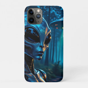 Capa Para iPhone 11 Pro Alienígena e OVNI hiperrealistas na Floresta