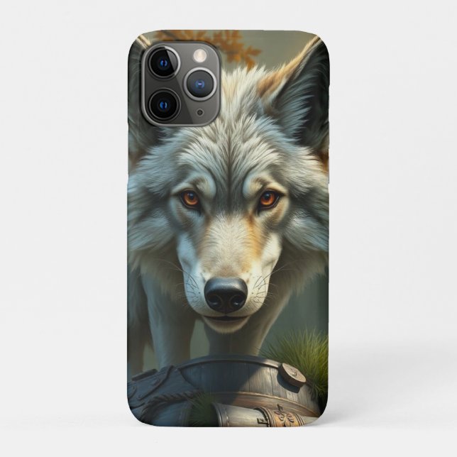 Capa Para iPhone 11 Pro „Alpha-Wolf – König der Wildnis“ (Verso)