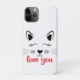 Capa Para iPhone 11 Pro Amo você, gato