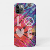 Amor Paz Hippie Boho - Pink Blue Batik Tie Dye