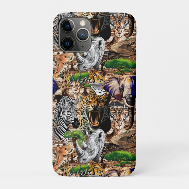Capa Para iPhone 11 Pro Animais Selvagens da savana africana (Verso)