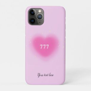 Capa Para iPhone 11 Pro Anjo Estético bonito de Coração Rosa 777