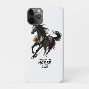 Capa Para iPhone 11 Pro Ano Novo Chinês 2026 Cavalo Arte