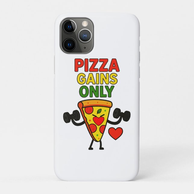Capa Para iPhone 11 Pro Apenas Ganhos De Pizza - Pizza De Malhação Engraça (Verso)