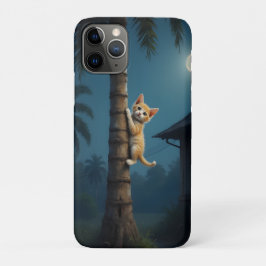 Capa Para iPhone 11 Pro Aprendendo a Subir – Momento de Gato Fofo