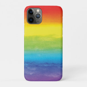 Capa Para iPhone 11 Pro Aquarela Arco-Íris Brito Brilhante Vibrante