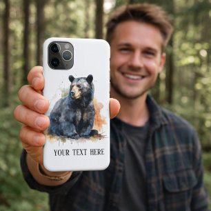 Capa Para iPhone 11 Pro Aquarelas - Arte em Pavial Negro, personalizada