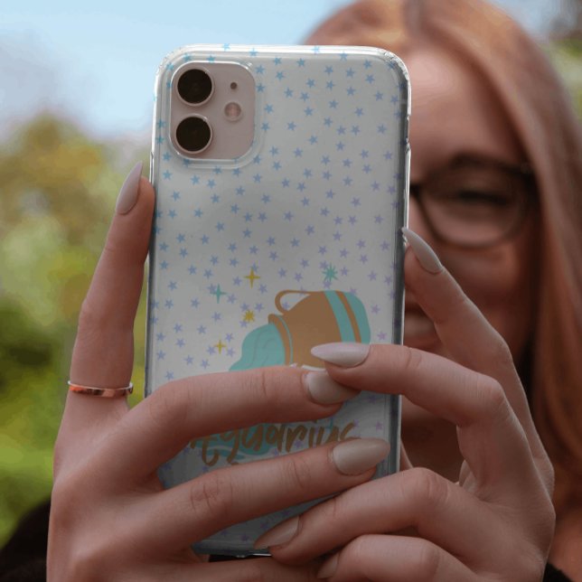 Capa Para iPhone 11 Pro Aquário Moderno Bearer de Água Zodiac (Available for the latest iPhone and Samsung  models)