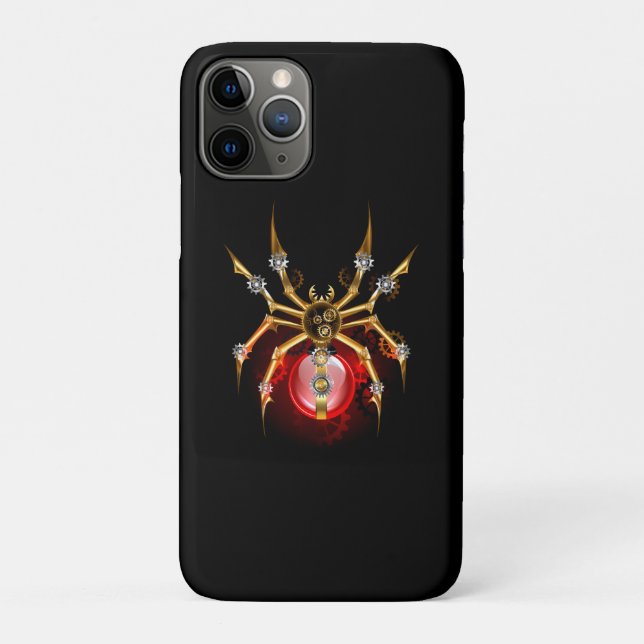 Capa Para iPhone 11 Pro Aranha-do-galo em preto (Verso)