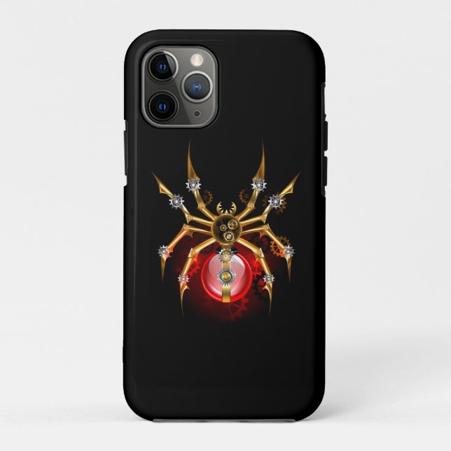 Capa Para iPhone 11 Pro Aranha-do-galo em preto (Verso)