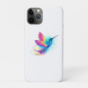 Capa Para iPhone 11 Pro Arco-Íris Exótico Hummingbird
