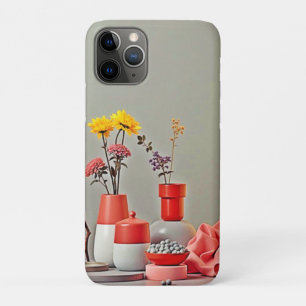 Capa Para iPhone 11 Pro Arranjo Vibrante Amarelo Vermelho Design