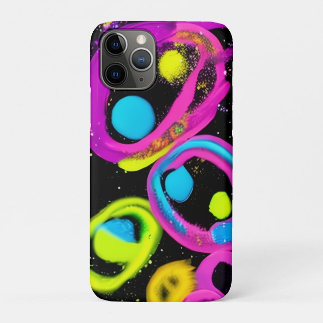 Capa Para iPhone 11 Pro arte abstrata brilhante (Verso)