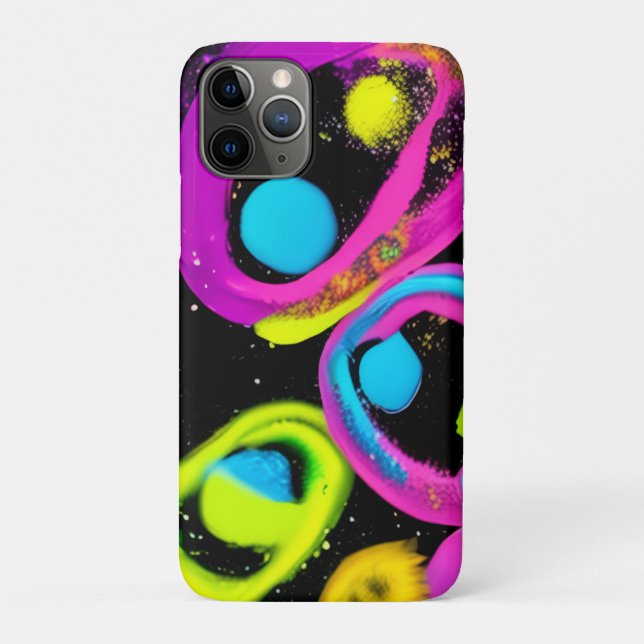 Capa Para iPhone 11 Pro arte abstrata brilhante (Verso)