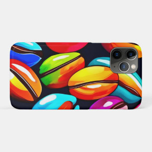 Capa Para iPhone 11 Pro Arte abstrata de grão de café colorido