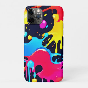 Capa Para iPhone 11 Pro Arte Colorida Neon Paint Splatter