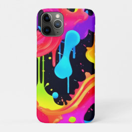 Capa Para iPhone 11 Pro Arte de abertura de cores neon vibrante
