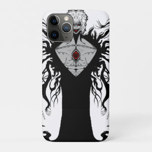 Capa Para iPhone 11 Pro Arte de Anime Fantasia Sombria de Corvo e Demônio