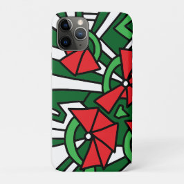 Capa Para iPhone 11 Pro Arte de Arroz das Flores Vermelhas