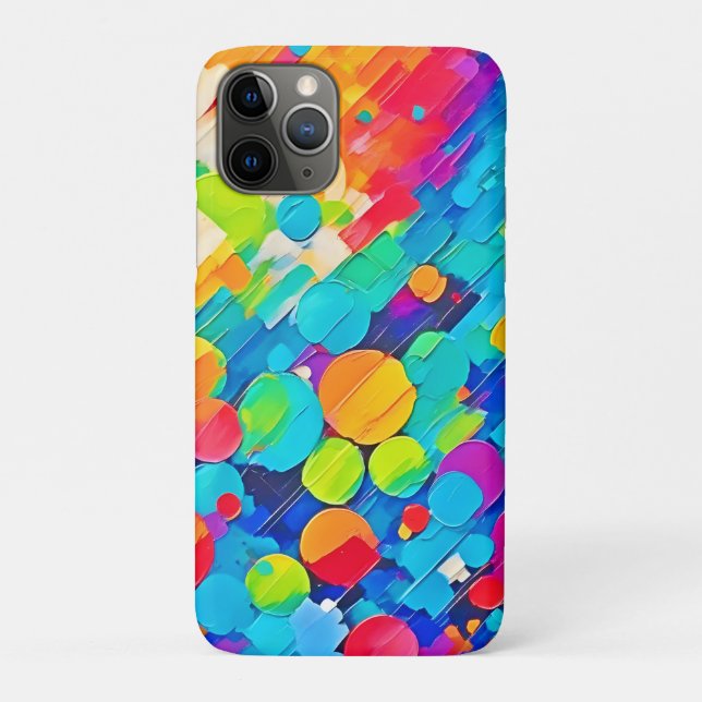 Capa Para iPhone 11 Pro Arte de Dança do Círculo Vibrante (Verso)