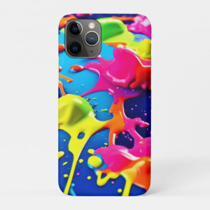 Capa Para iPhone 11 Pro Arte de explosão de pintura em ninho vívido