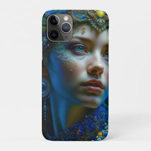Capa Para iPhone 11 Pro Arte de Fantasia Etérea Princesa Guerreira Mística