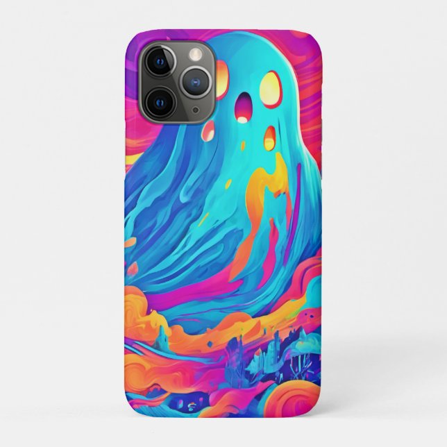 Capa Para iPhone 11 Pro Arte de Halloween Fantasma Espectral (Verso)