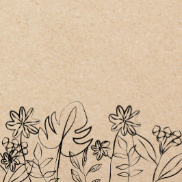 Capa Para iPhone 11 Pro Arte de Linha em Papel Kraft