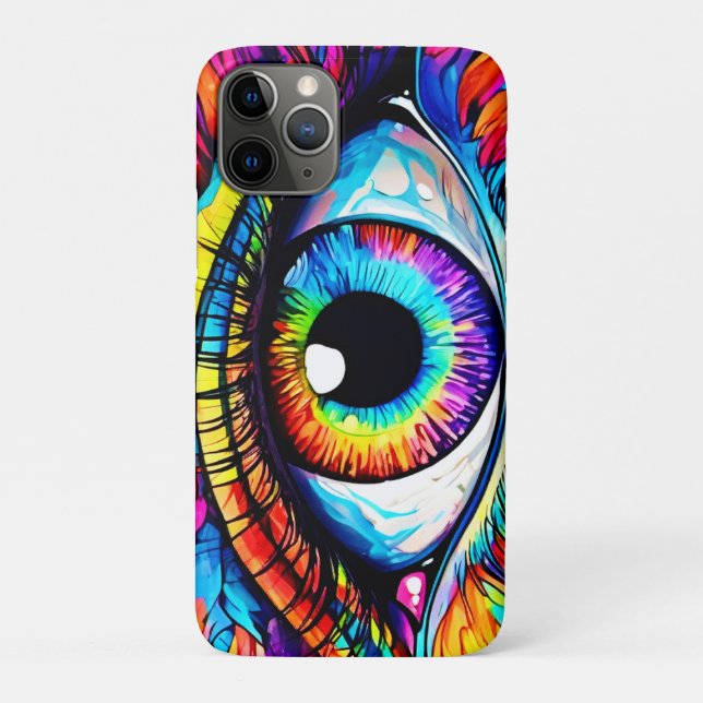 Capa Para iPhone 11 Pro Arte de Olho Vibrante (Verso)