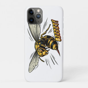 Capa Para iPhone 11 Pro Arte de Quadrinhos de Vespa Irritada BZZZT