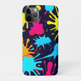 Capa Para iPhone 11 Pro Arte de respingo de néon: expressionismo abstrato