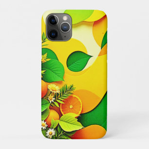 Capa Para iPhone 11 Pro Arte de Vibrações de Verão de Cítricos Frescos