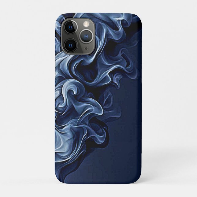 Capa Para iPhone 11 Pro Arte Emocional Azul Fumada (Verso)