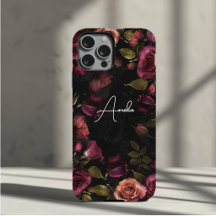 Arte Floral Botânica Rosa Escuro Burgundy Elegante