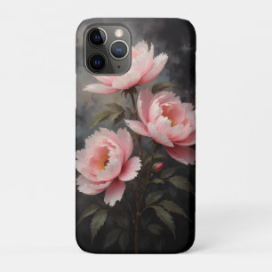 Capa Para iPhone 11 Pro Arte Floral de Peônia